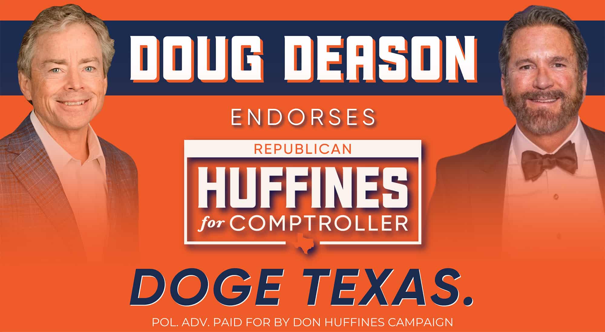 Doug Deason just announced his endorsement of conservative Republican Don Huffines for Texas Comptroller.