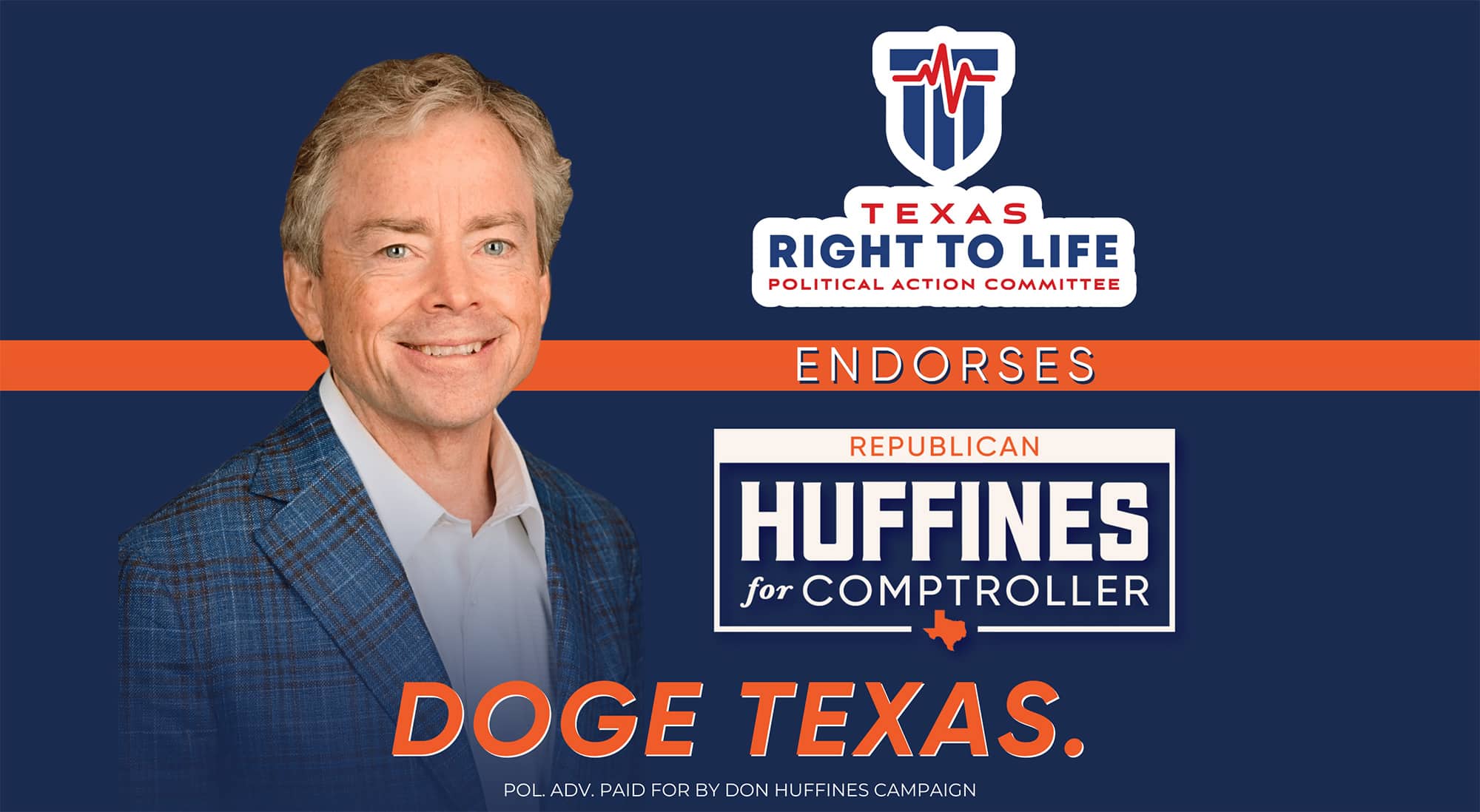 Texas Right To Life PAC Endorses Huffines for Comptroller