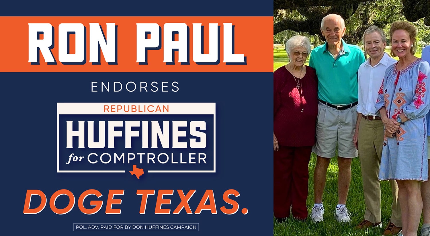Ron Paul Endorses Don Huffines for Comptroller