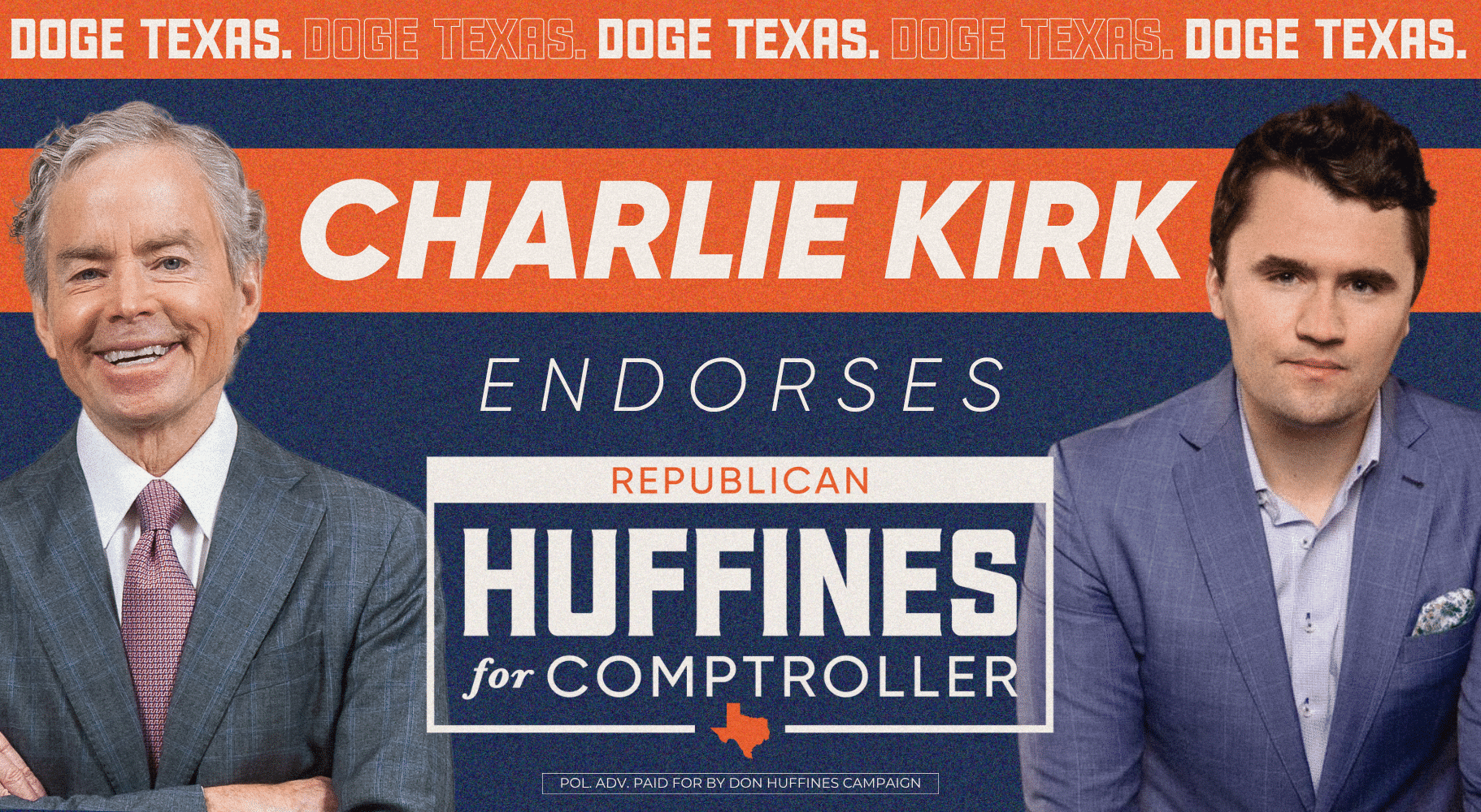 Charlie Kirk Endorses Don Huffines for Texas Comptroller