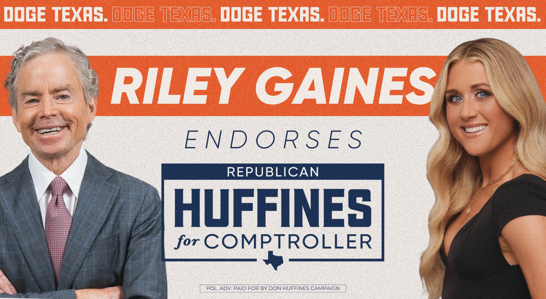 Riley Gaines Endorses Don Huffines for Texas Comptroller