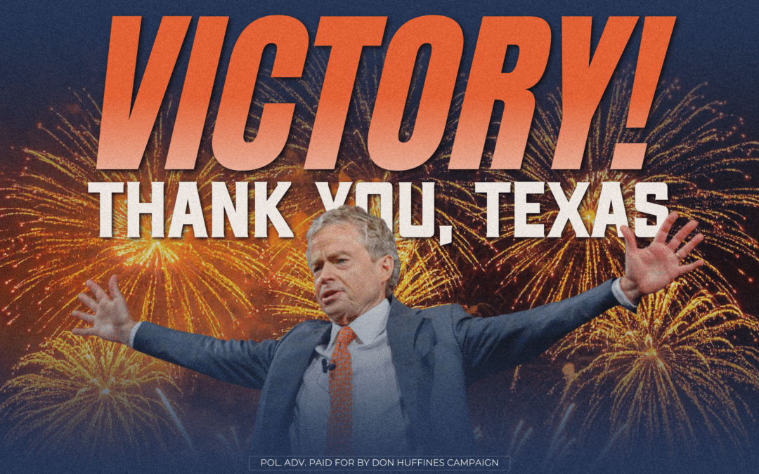 Huffines Declares Victory