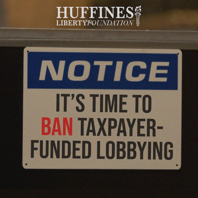 Image for the Tweet beginning: Texas must ban taxpayer-funded lobbying